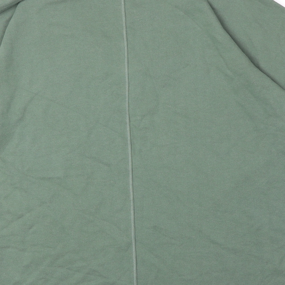 Per Una Womens Green Scoop Neck Cotton Pullover Jumper Size 10