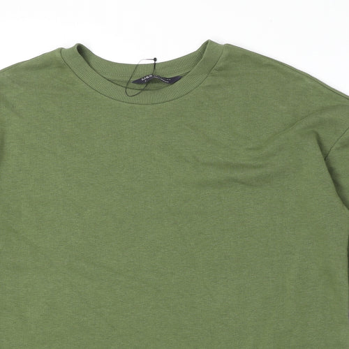 Marks and Spencer Womens Green Cotton Pullover Sweatshirt Size 6 Pullover