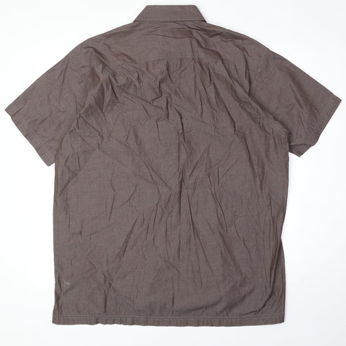 Kenneth Cole Womens Brown 100% Cotton Basic Button-Up Size 16 Collared