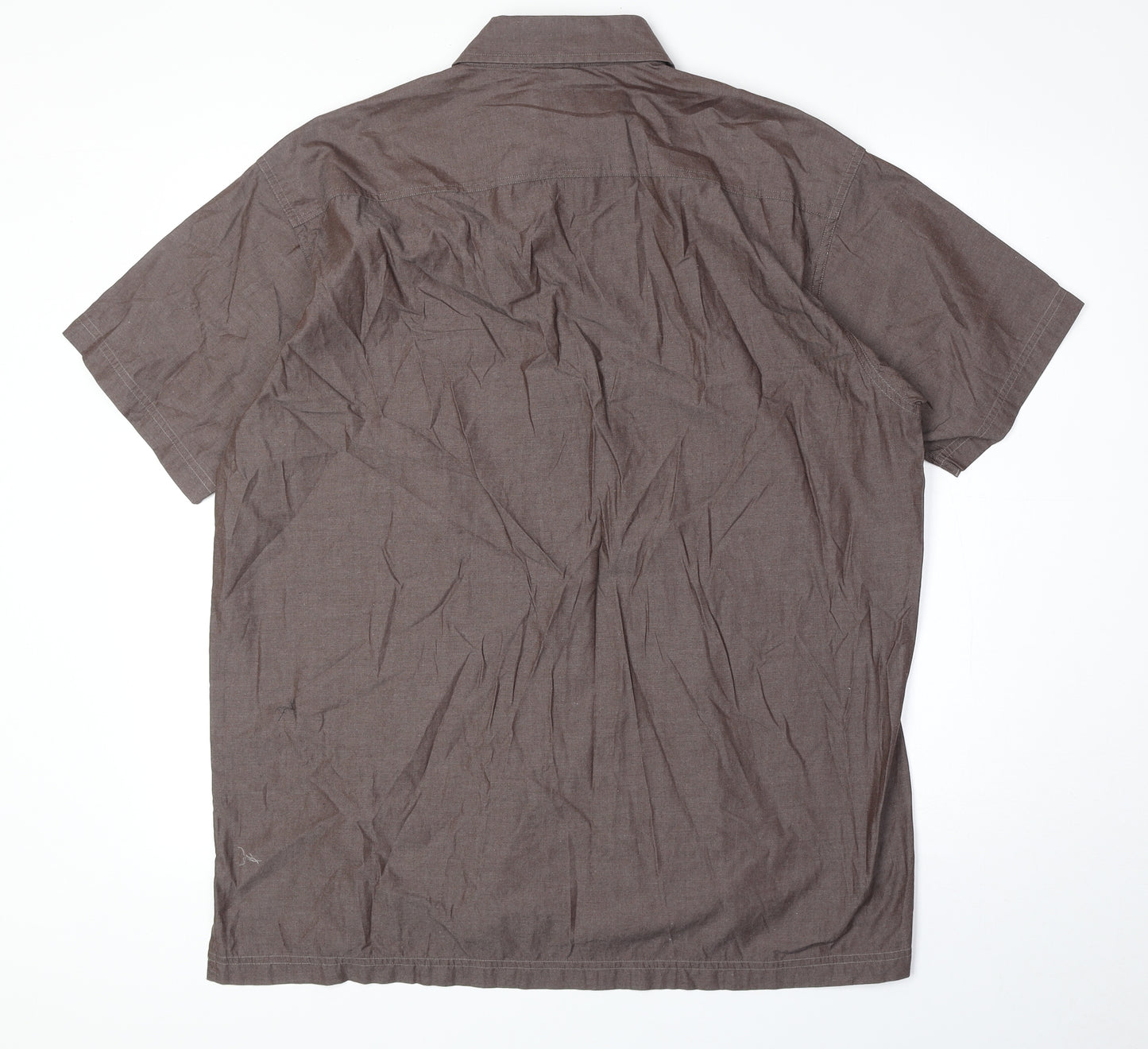 Kenneth Cole Womens Brown 100% Cotton Basic Button-Up Size 16 Collared