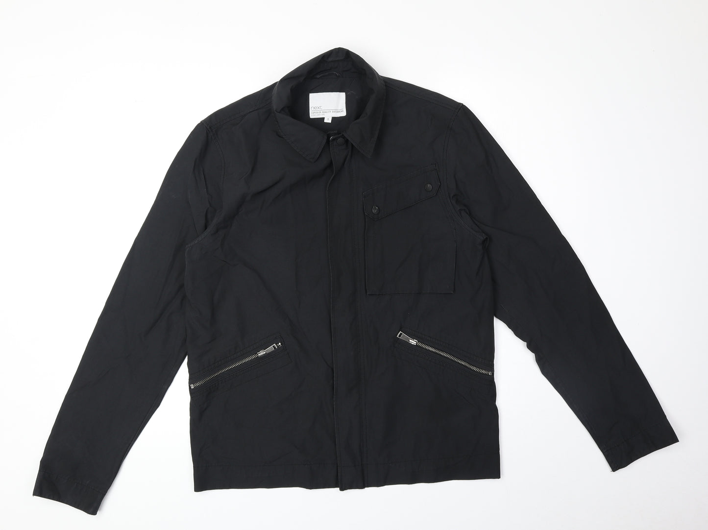 NEXT Mens Black Jacket Size L Zip