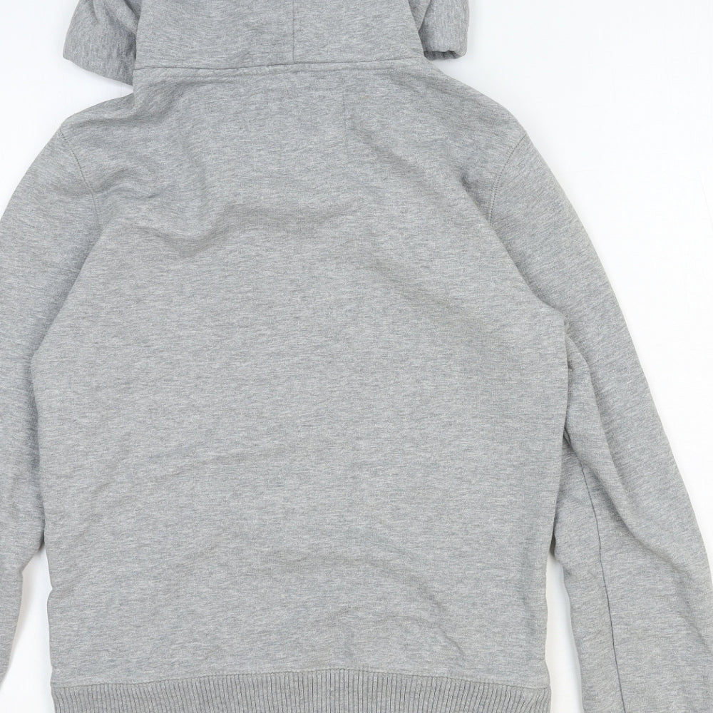 Jack Wills Womens Grey Cotton Pullover Hoodie Size 8 Pullover