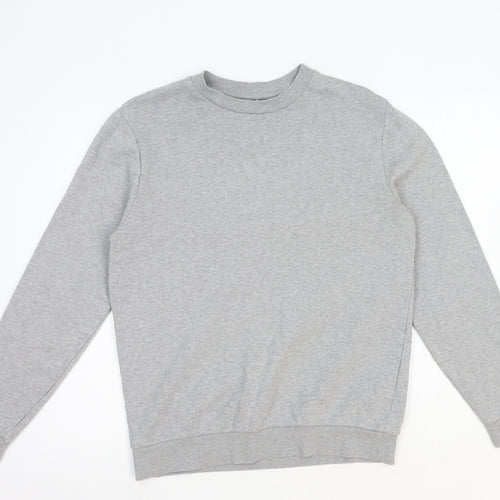 ASOS Womens Grey Round Neck Cotton Pullover Jumper Size S