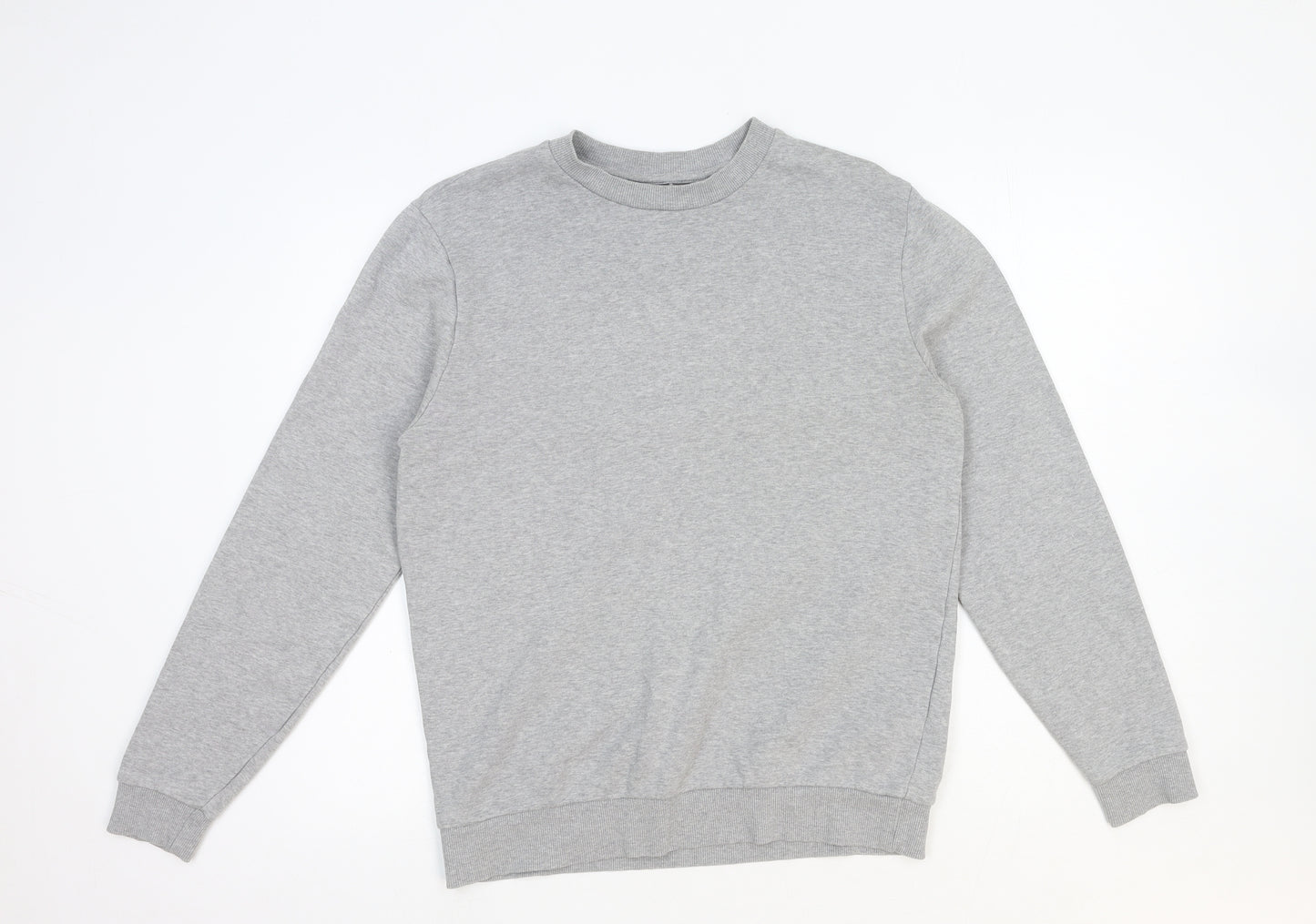 ASOS Womens Grey Round Neck Cotton Pullover Jumper Size S
