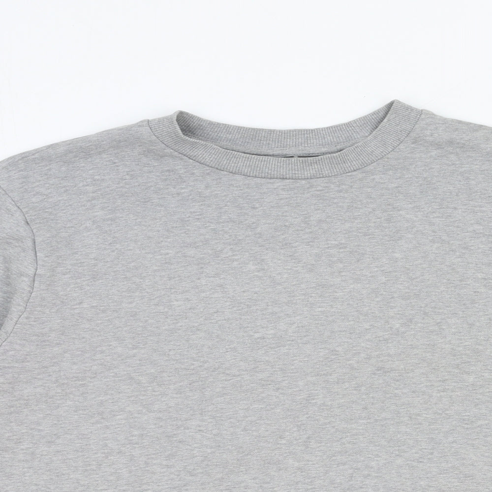 ASOS Womens Grey Round Neck Cotton Pullover Jumper Size S
