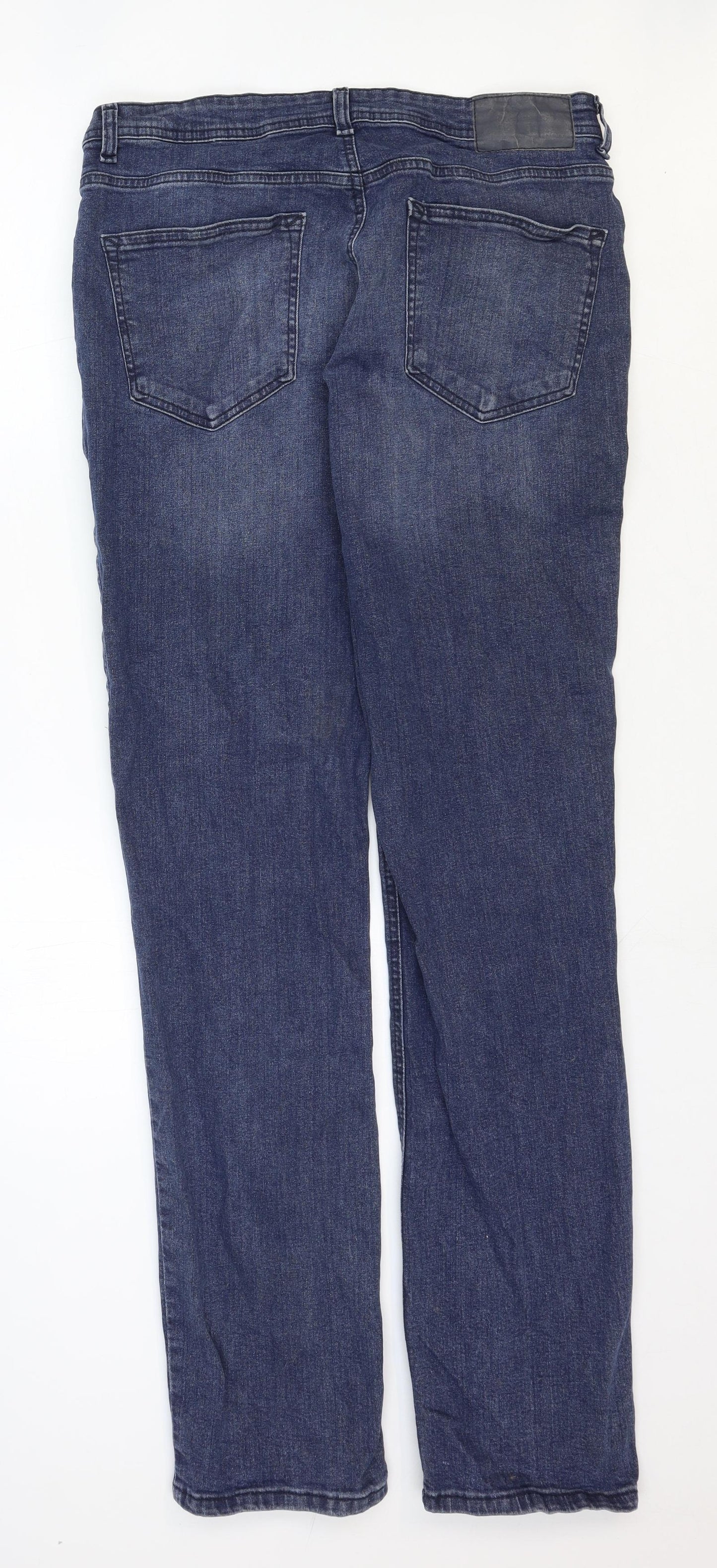 Denim & Co. Mens Blue Cotton Skinny Jeans Size 34 in Regular Button