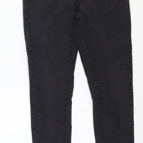 Denim & Co. Womens Black Cotton Skinny Jeans Size 8 Regular Zip