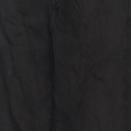 Uniqlo Womens Black Cotton Skinny Jeans Size 12 Regular Zip