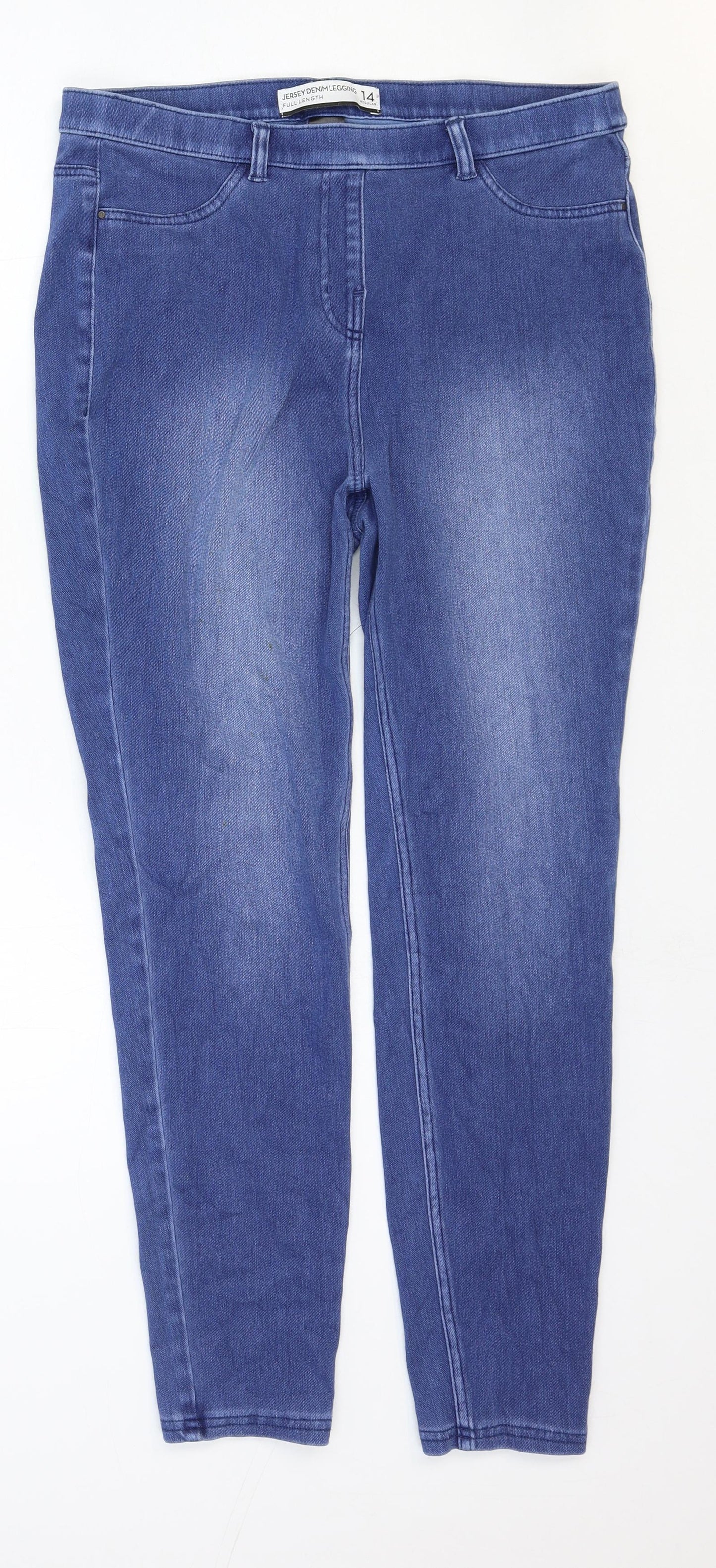 NEXT Womens Blue Cotton Jegging Jeans Size 14 Regular