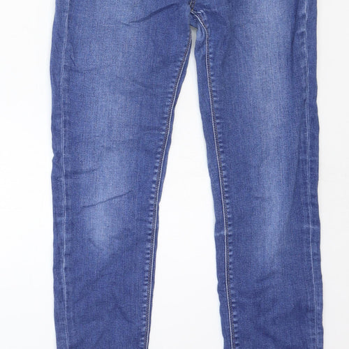 Waredenim Womens Blue Cotton Skinny Jeans Size 12 Regular Zip
