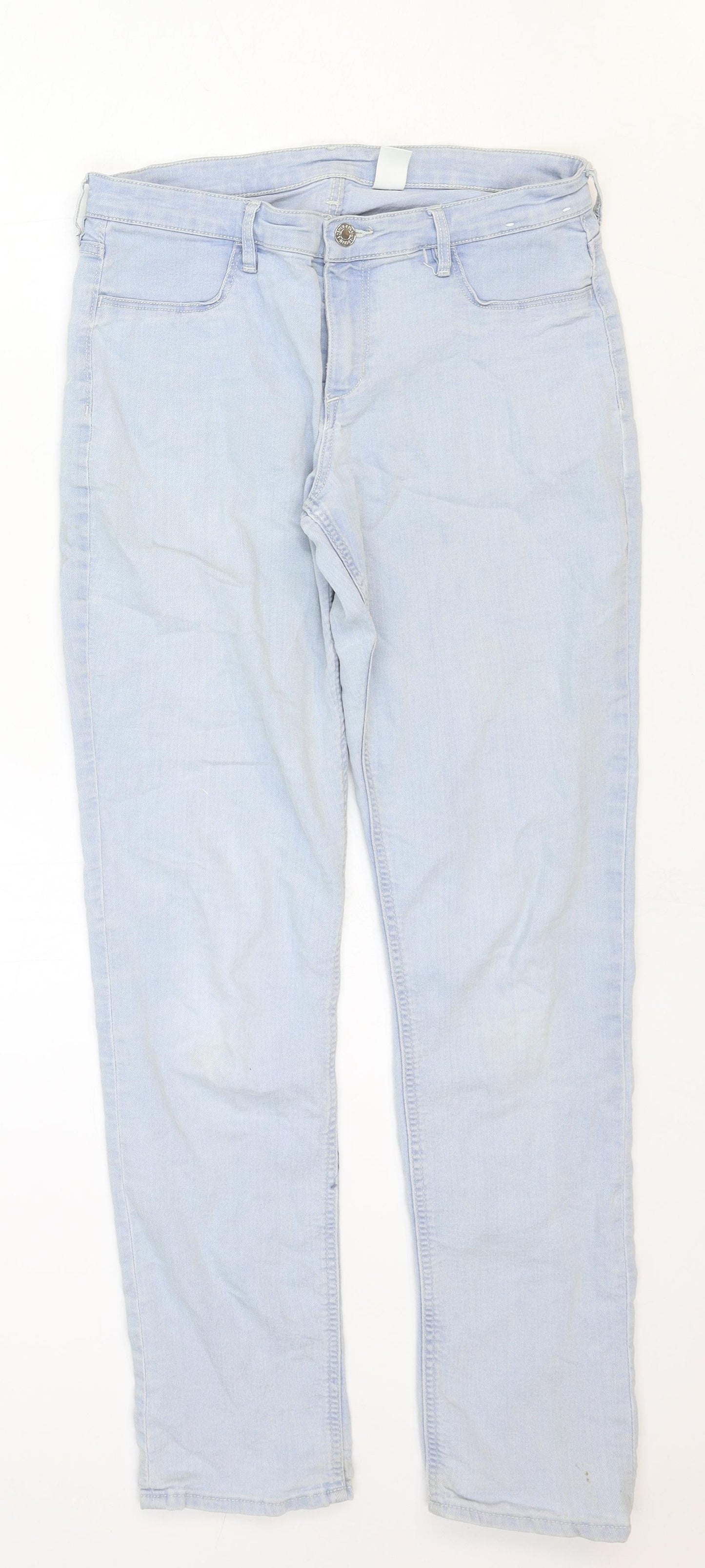Skinny fit & Denim Girls Blue Cotton Straight Jeans Size 15-16 Years Regular Zip