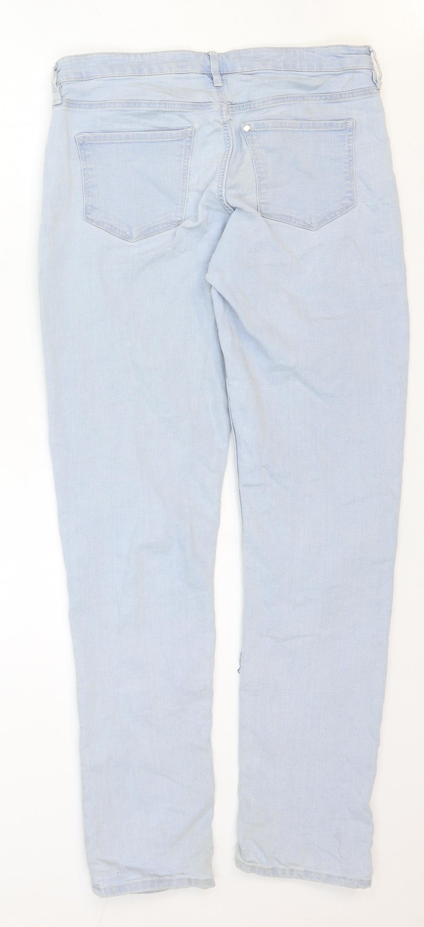 Skinny fit & Denim Girls Blue Cotton Straight Jeans Size 15-16 Years Regular Zip