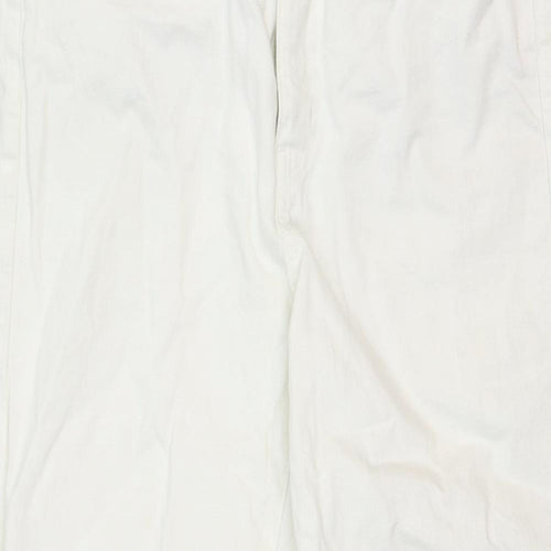 Uniqlo Womens White Cotton Straight Jeans Size 25 in Regular Zip