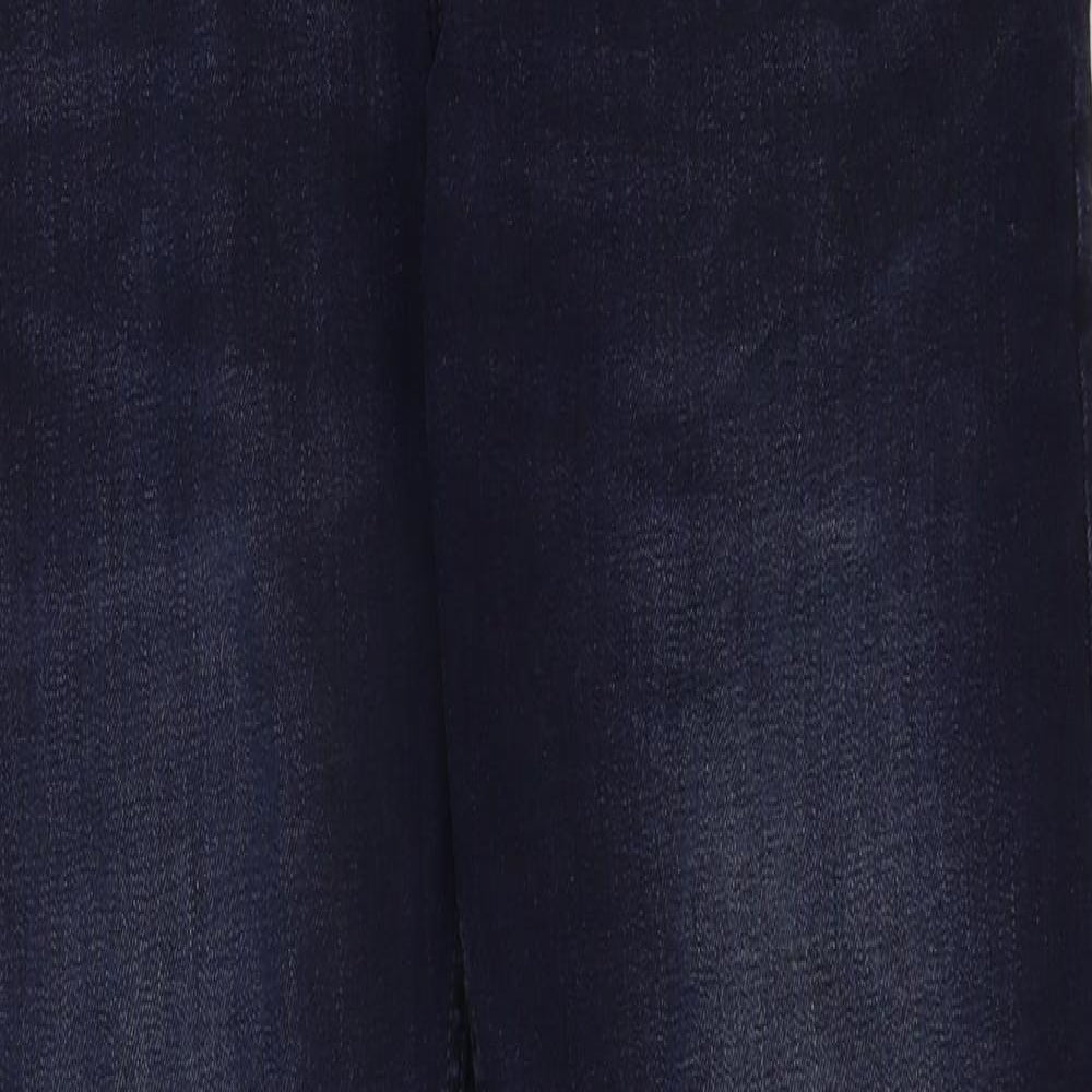 NEXT Mens Blue Cotton Straight Jeans Size 28 in Slim Zip