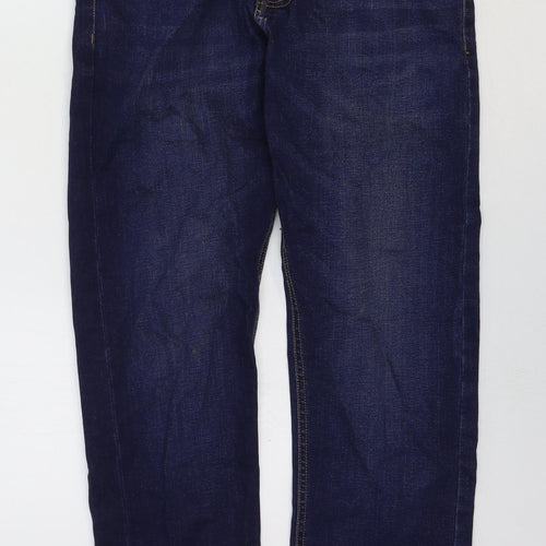 NEXT Mens Blue Cotton Straight Jeans Size 30 in Regular Zip