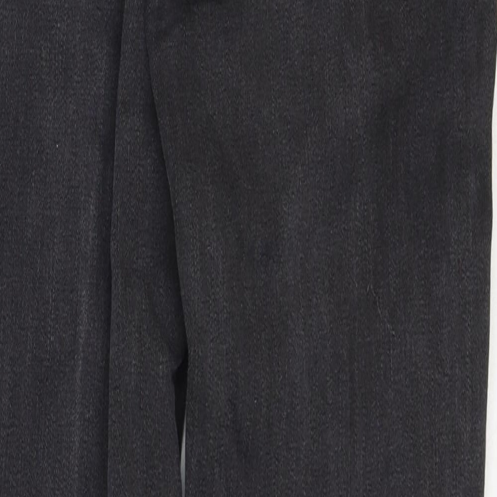 &Denim Womens Black Cotton Straight Jeans Size 10 Regular Zip