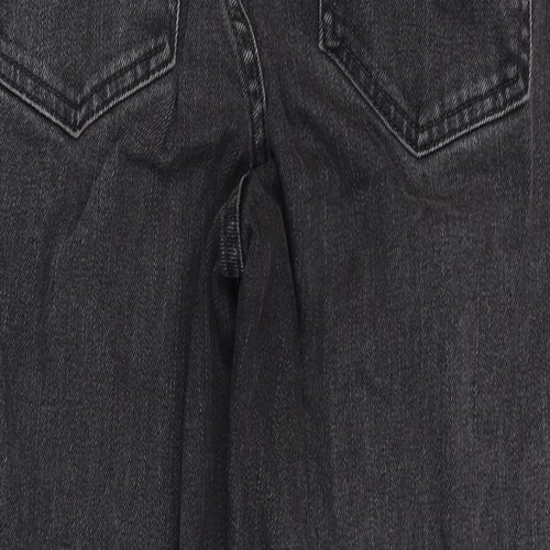 ASOS Womens Grey Cotton Straight Jeans Size 28 in Regular Zip