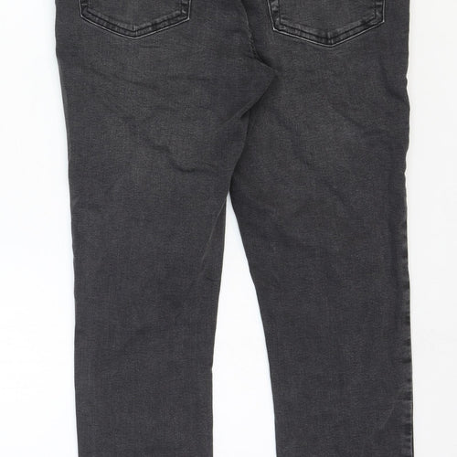 Denim & Co. Womens Grey Cotton Skinny Jeans Size 14 Regular Zip