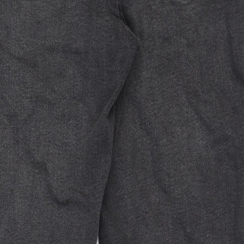 Denim & Co. Womens Grey Cotton Skinny Jeans Size 14 Regular Zip