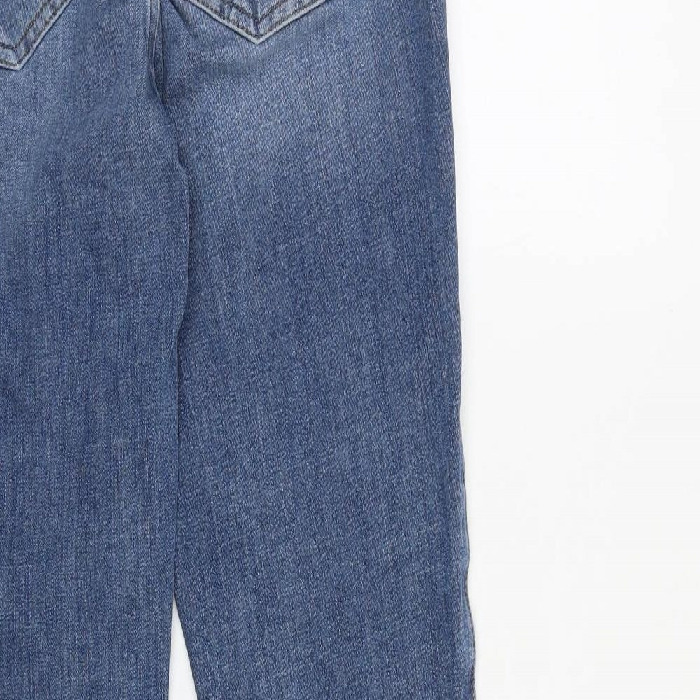 NEXT Womens Blue Cotton Skinny Jeans Size 10 L28 in Slim Zip