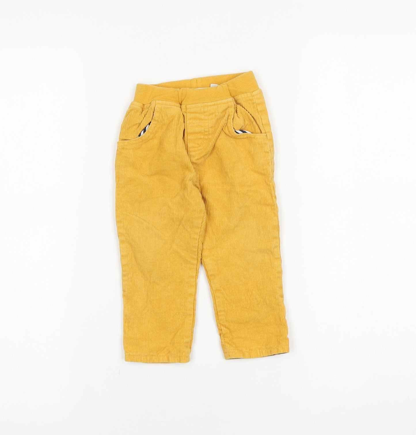 JoJo Maman Baby Yellow 100% Cotton Jogger Trousers Size 12 Months L50 cm Pullover