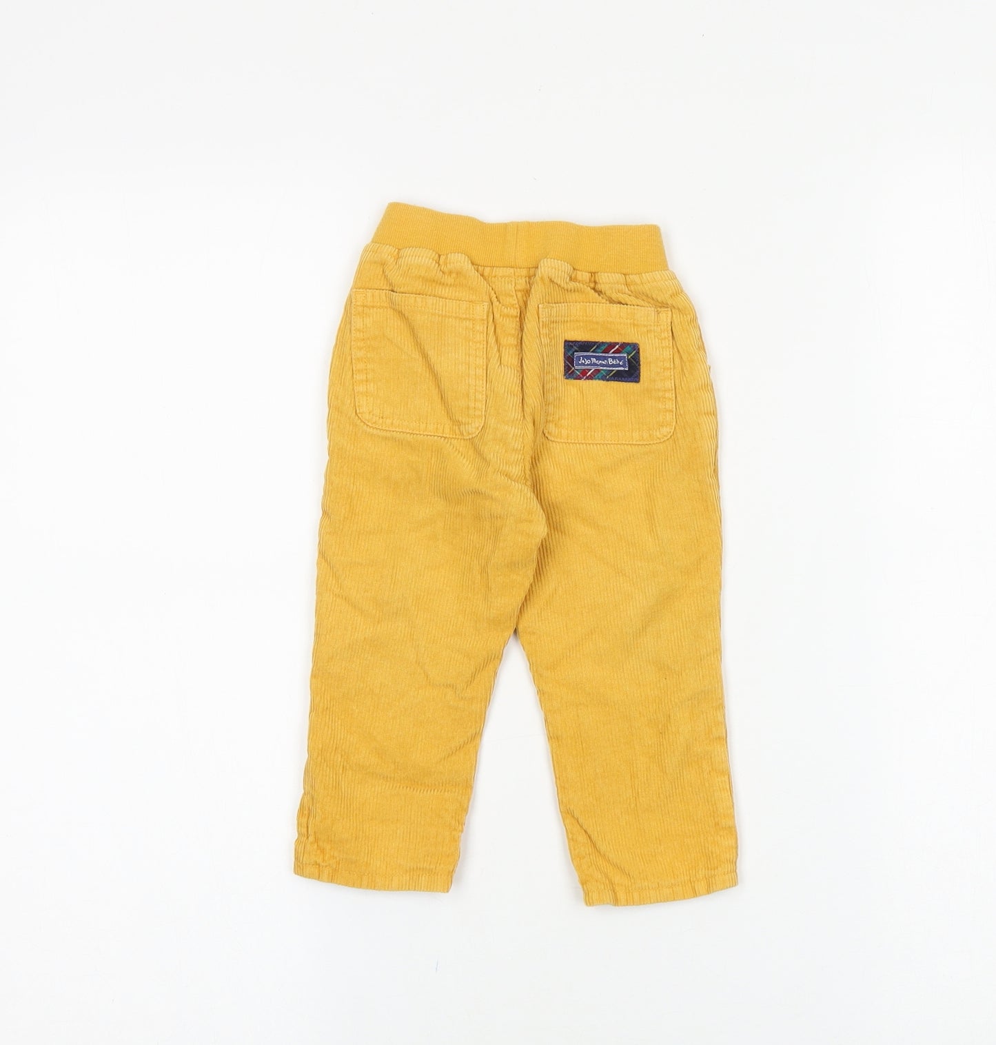 JoJo Maman Baby Yellow 100% Cotton Jogger Trousers Size 12 Months L50 cm Pullover