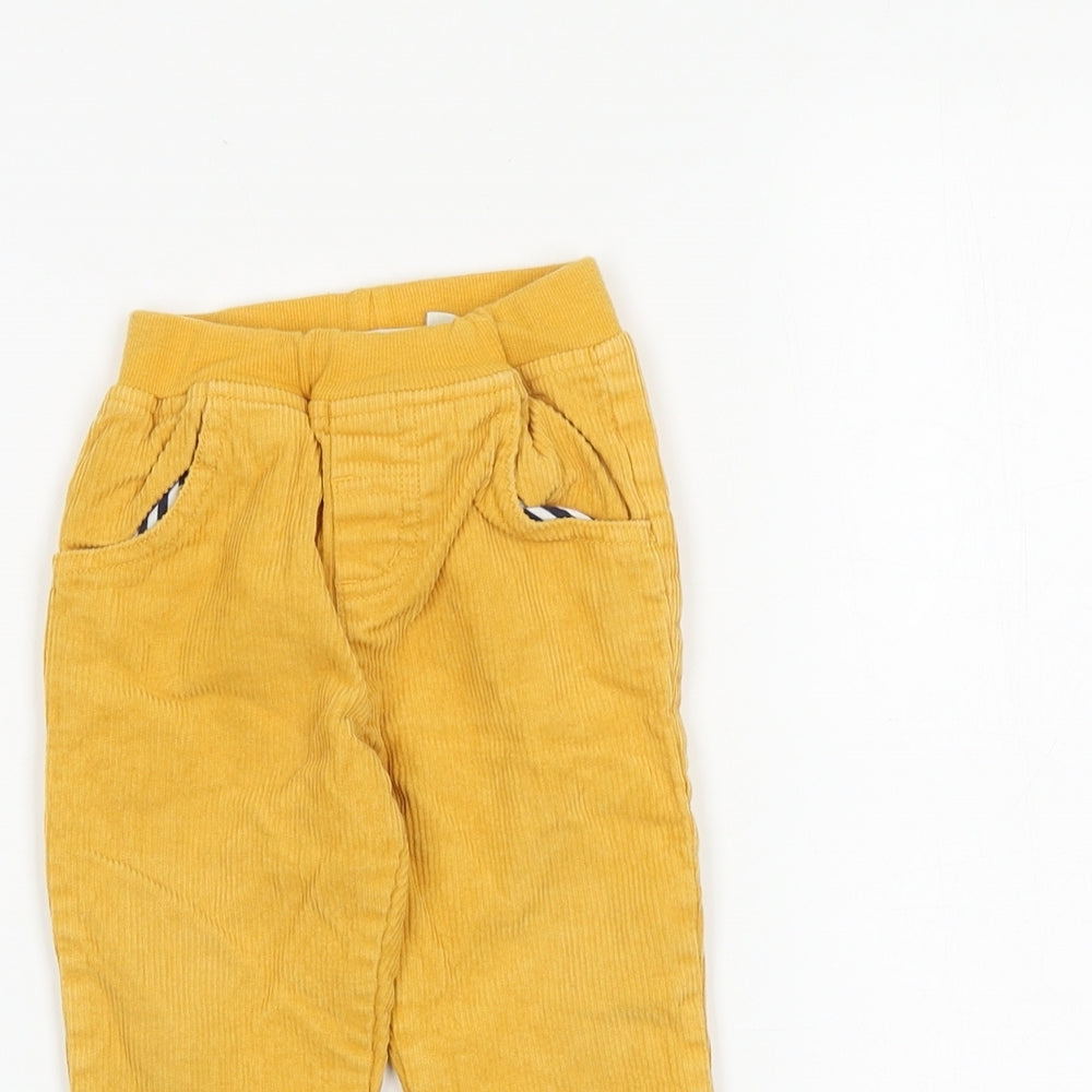 JoJo Maman Baby Yellow 100% Cotton Jogger Trousers Size 12 Months L50 cm Pullover