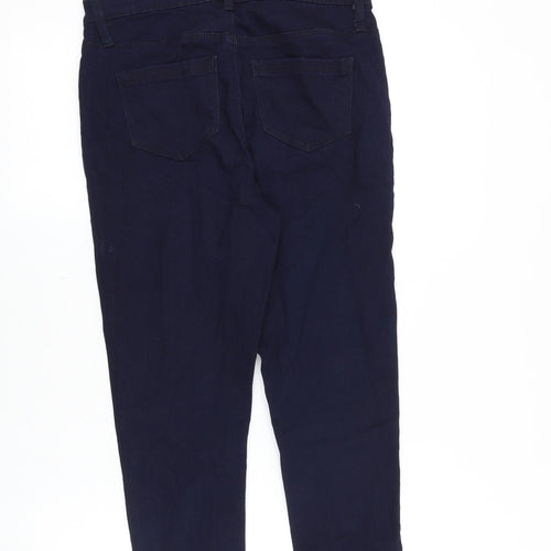 Oasis Womens Blue Cotton Skinny Jeans Size 10 L24 in Regular Zip