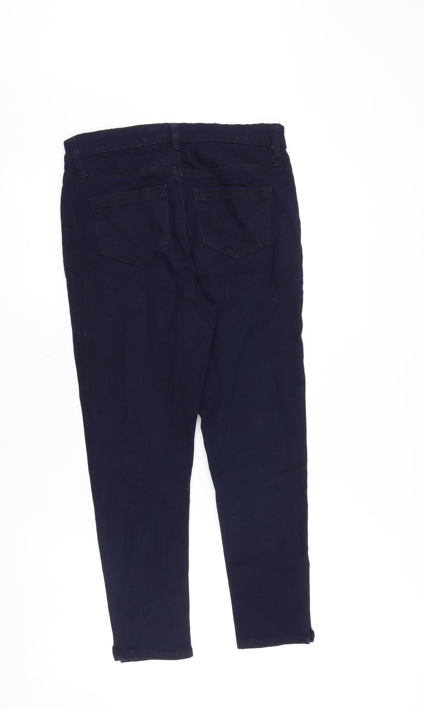 Oasis Womens Blue Cotton Skinny Jeans Size 10 L24 in Regular Zip
