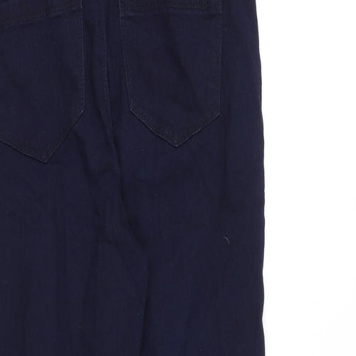 Oasis Womens Blue Cotton Skinny Jeans Size 10 L24 in Regular Zip
