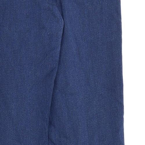 Denim & Co. Womens Blue Cotton Skinny Jeans Size 14 L28 in Regular Zip