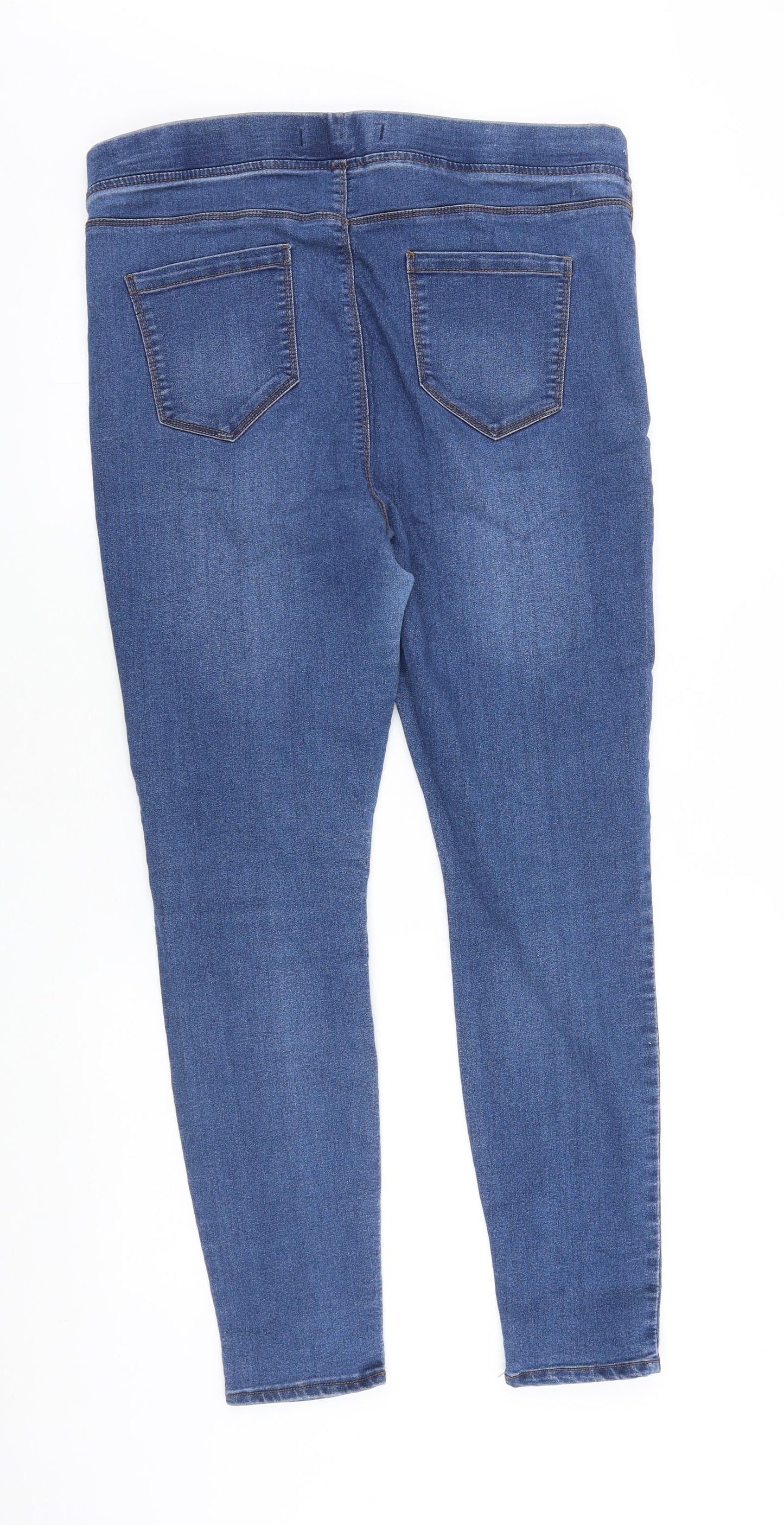 PEP&CO Womens Blue Cotton Jegging Jeans Size 16 L27 in Regular