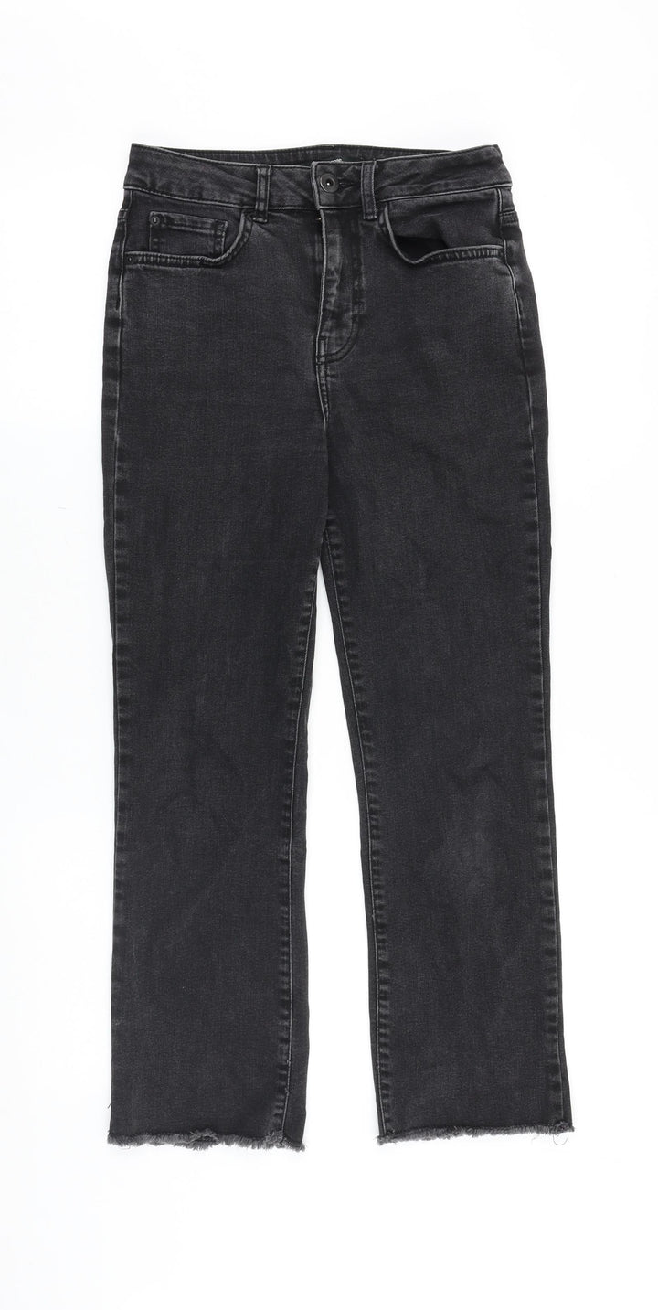 George Womens Black Cotton Bootcut Jeans Size 28 in L25 in Regular Zip