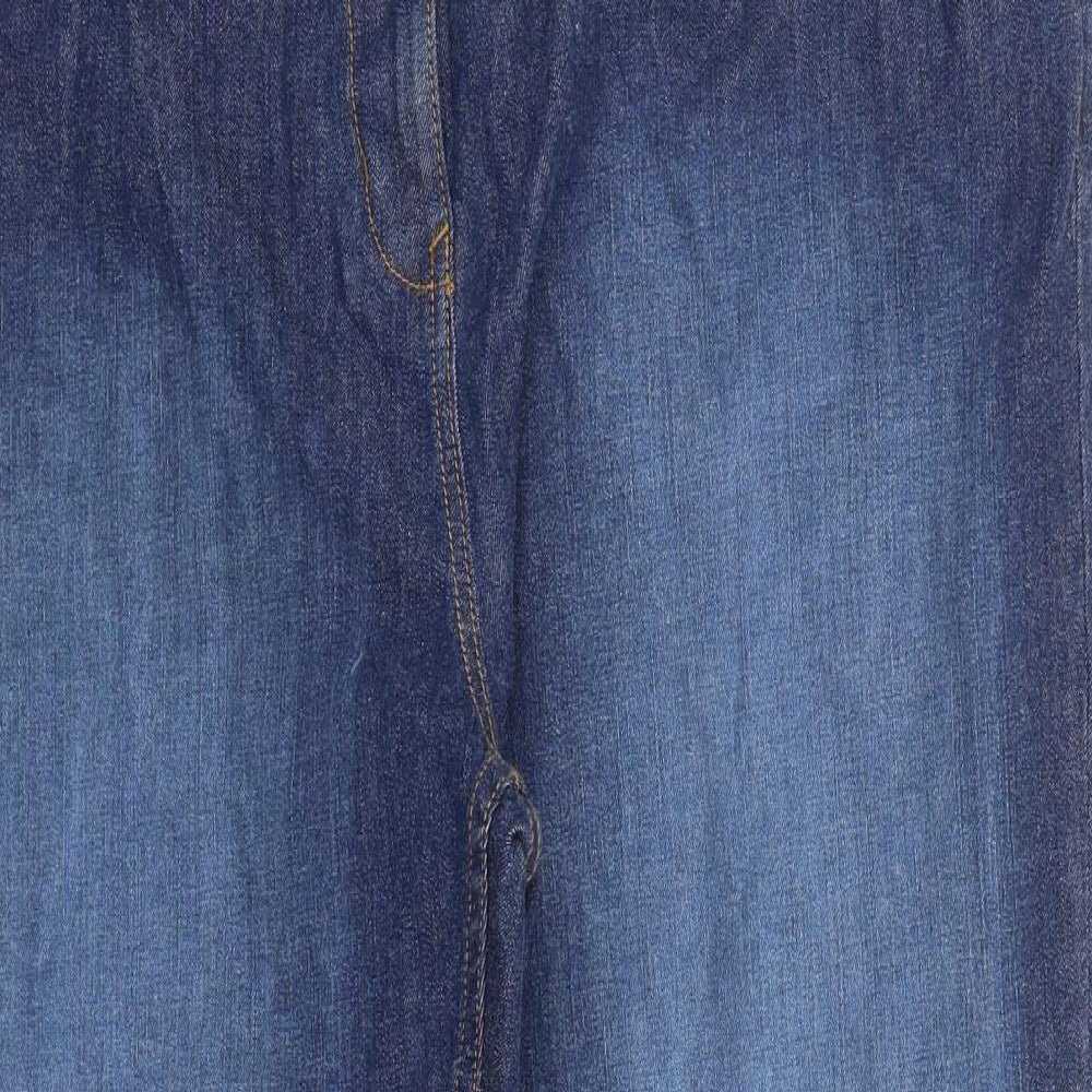 TU Womens Blue Cotton Straight Jeans Size 40 in L27 in Regular Zip