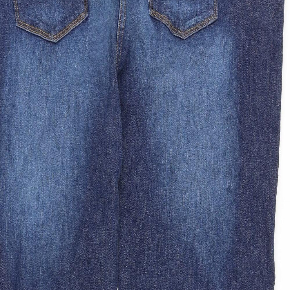 TU Womens Blue Cotton Straight Jeans Size 40 in L27 in Regular Zip