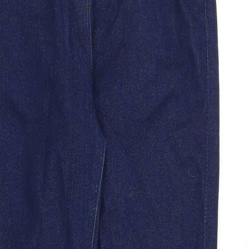 M&Co Womens Blue Cotton Skinny Jeans Size 10 L28 in Slim Zip