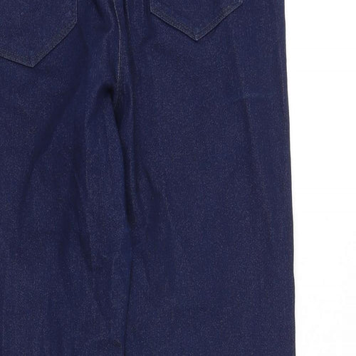 M&Co Womens Blue Cotton Skinny Jeans Size 10 L28 in Slim Zip