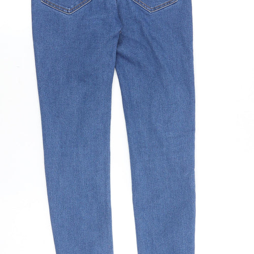 Pull&Bear Womens Blue Cotton Skinny Jeans Size 8 L25 in Slim Zip