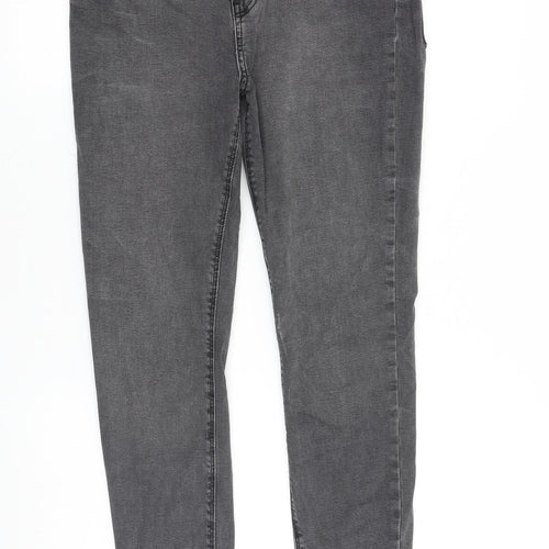 Denim & Co. Womens Green Cotton Skinny Jeans Size 14 L26 in Slim Zip