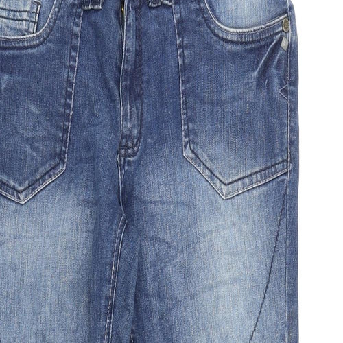 Falmer Denim Womens Blue Cotton Straight Jeans Size 10 L26 in Regular Zip