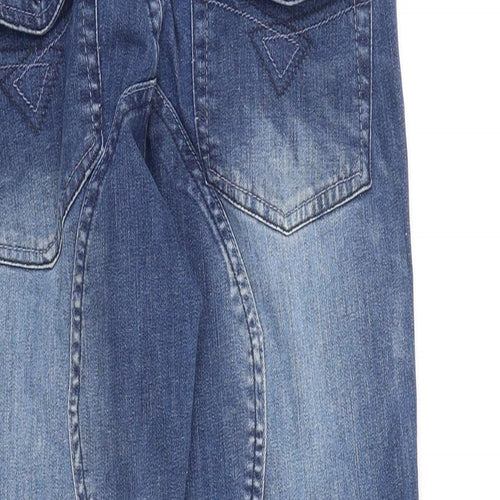 Falmer Denim Womens Blue Cotton Straight Jeans Size 10 L26 in Regular Zip