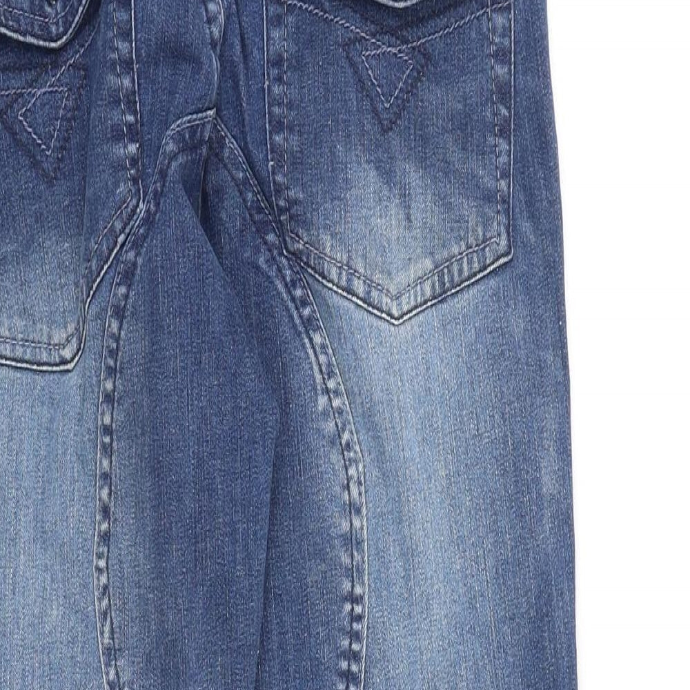 Falmer Denim Womens Blue Cotton Straight Jeans Size 10 L26 in Regular Zip