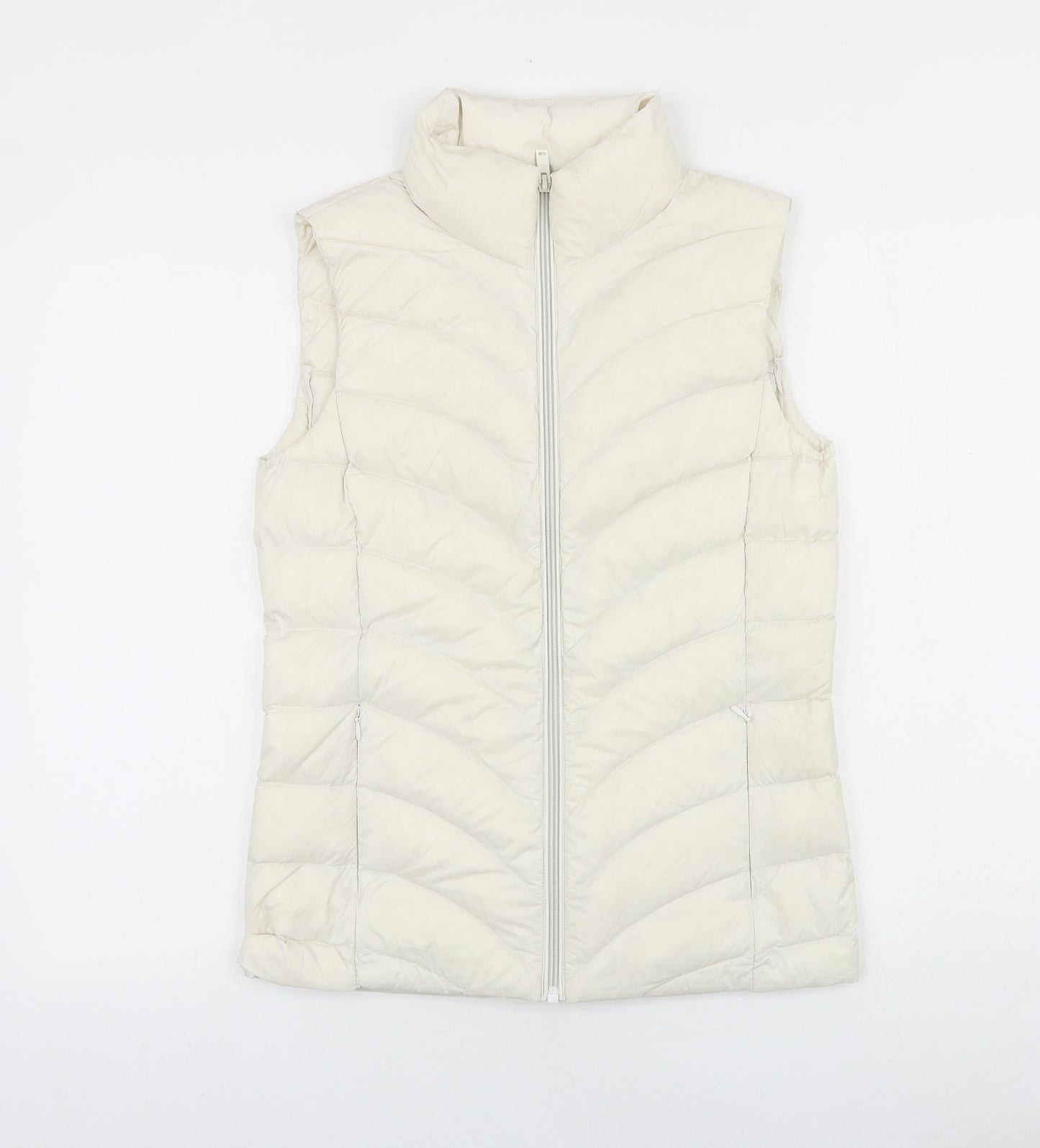 Marks and Spencer Womens Ivory Gilet Jacket Size 6 Zip