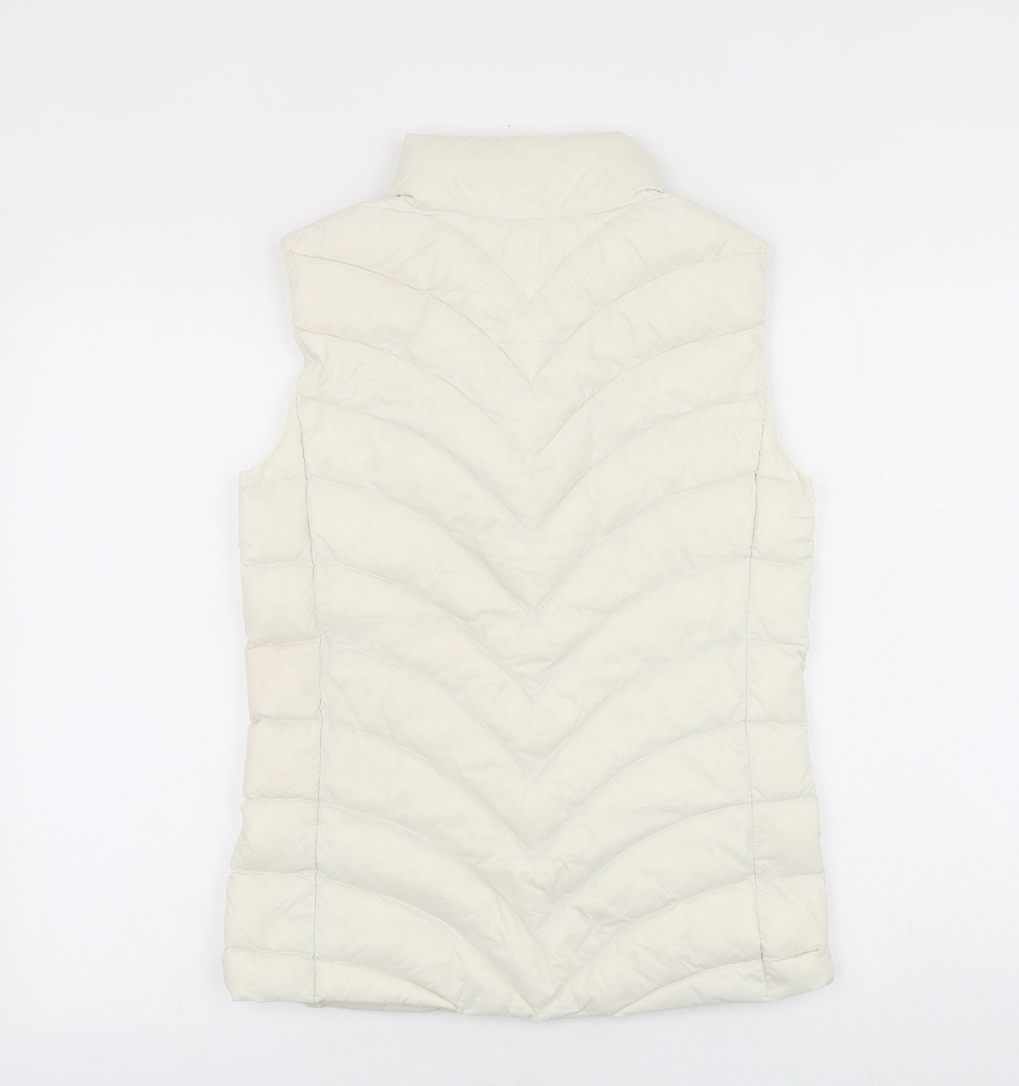 Marks and Spencer Womens Ivory Gilet Jacket Size 6 Zip