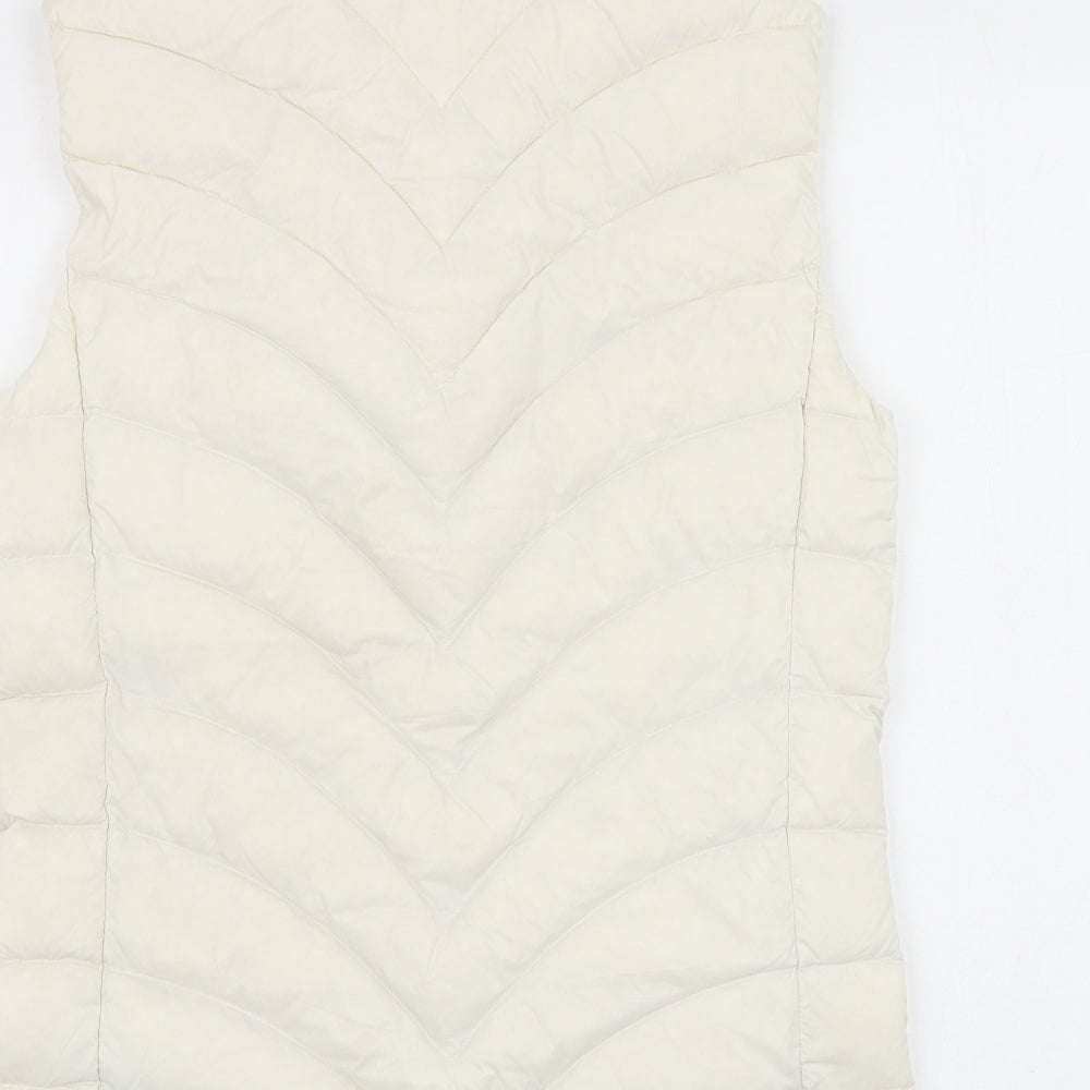 Marks and Spencer Womens Ivory Gilet Jacket Size 6 Zip