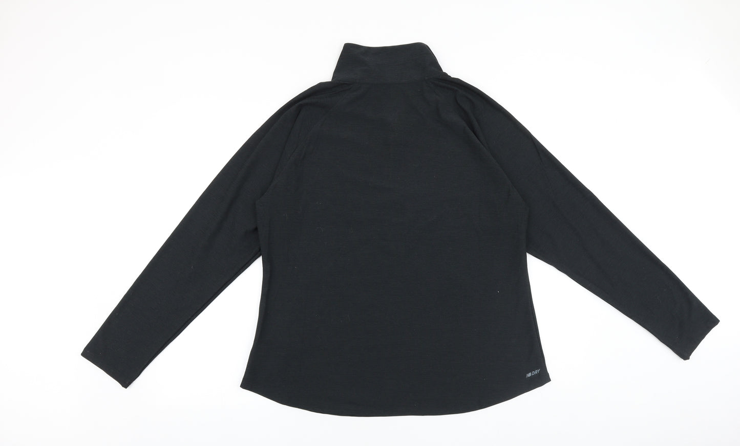 New Balance Mens Black Polyester Pullover Casual Size XL High Neck Zip