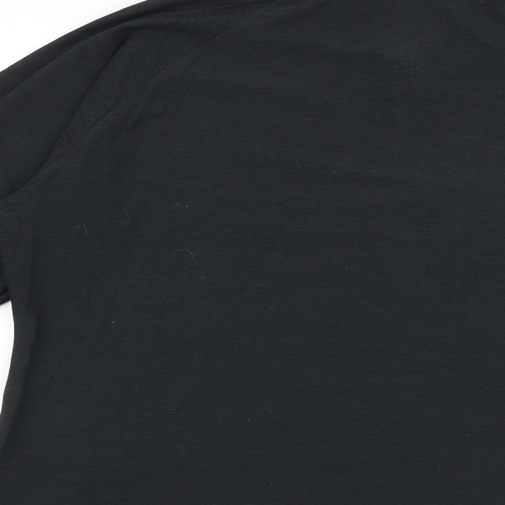 New Balance Mens Black Polyester Pullover Casual Size XL High Neck Zip