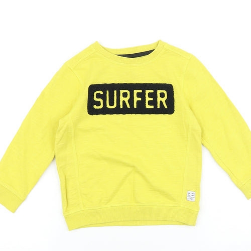 urban ocean Boys Yellow 100% Cotton Pullover Sweatshirt Size 2-3 Years Pullover - Surfer