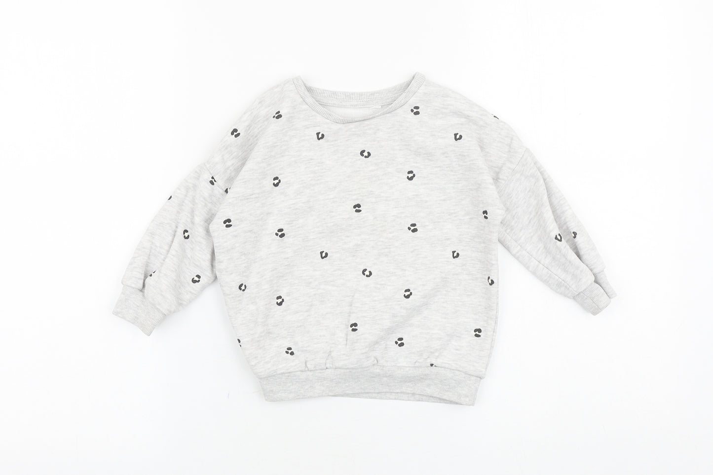 George Baby Grey Geometric 100% Cotton Basic T-Shirt Size 18-24 Months Round Neck Pullover