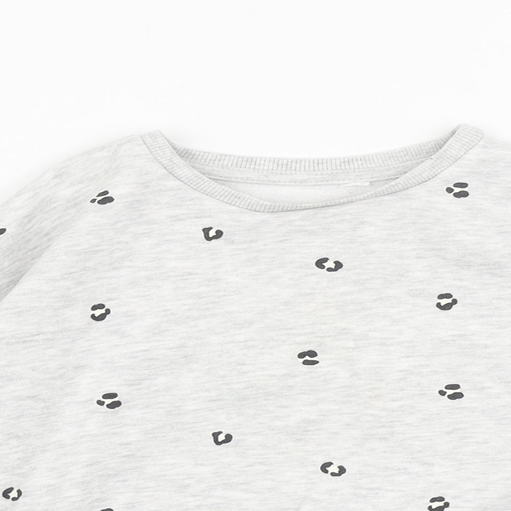 George Baby Grey Geometric 100% Cotton Basic T-Shirt Size 18-24 Months Round Neck Pullover